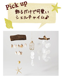 飾るだけで可愛いシェルチャイム♪