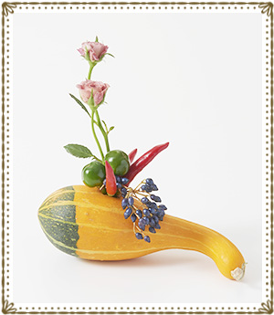 本物のかぼちゃで作る、自分だけのオリジナルの花器です！