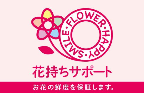 花持ちサポート 花の鮮度を保証します。